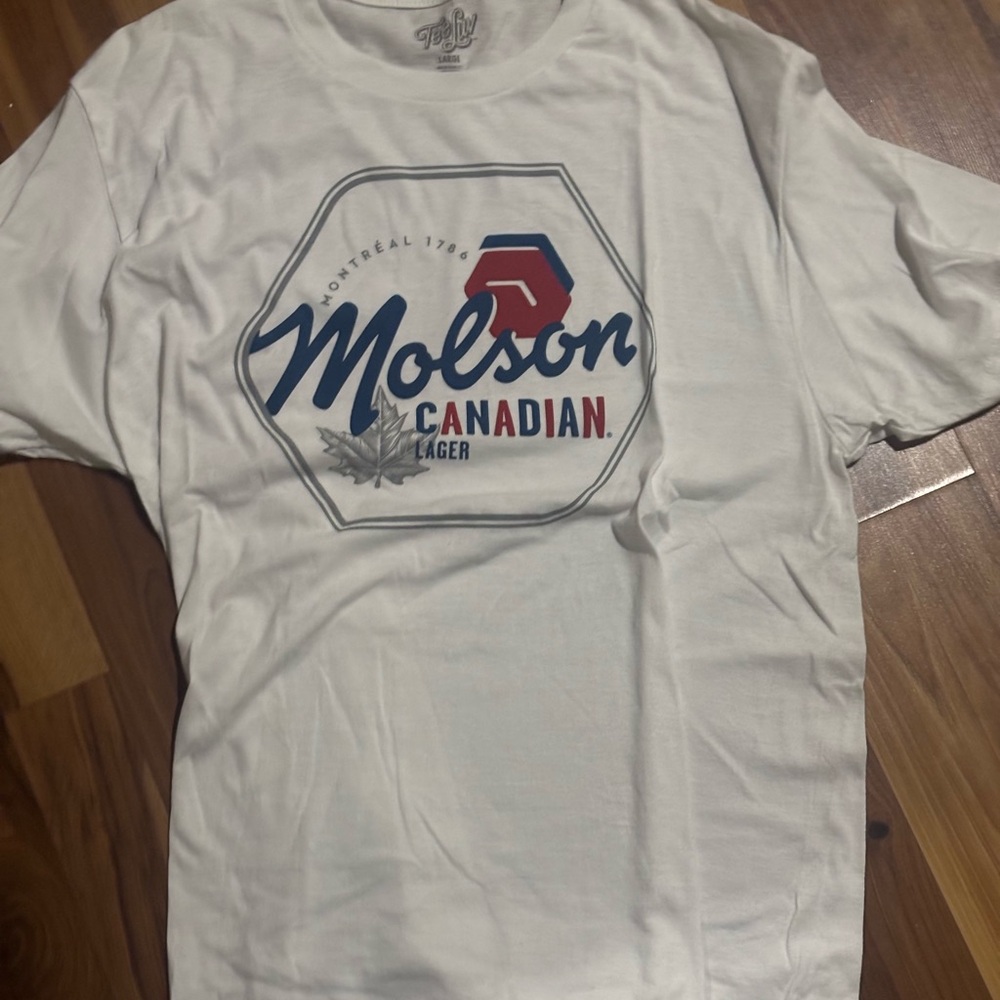 White Molson Canadian Lager T-Shirt